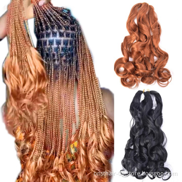Yaki Pony Spiral Braid Curly Hair French Curl Synthetic Extension Loose Wave Crochet Braids Hair Extensions Wavy Braiding Hair